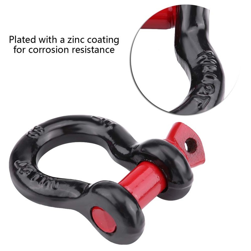 EVGATSAUTO Shackle Bracket, Galvanised High Performance Shackle D Ring 2T/4400