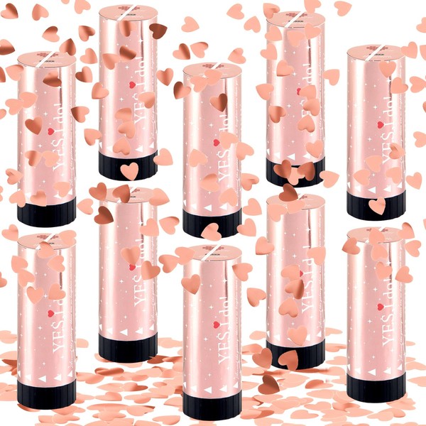 FePen Confetti Cannon x 10, Wedding Handheld Confetti Poppers, Confetti