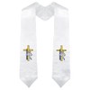Piecatle Christening Stoles with Cross Shell & Candle Embroidery for