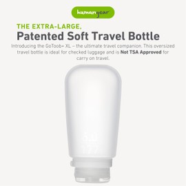 humangear GoToob+ XL 177ml GoToob+ Travel Bottle with locking cap - XL 177ml - Clear, XL