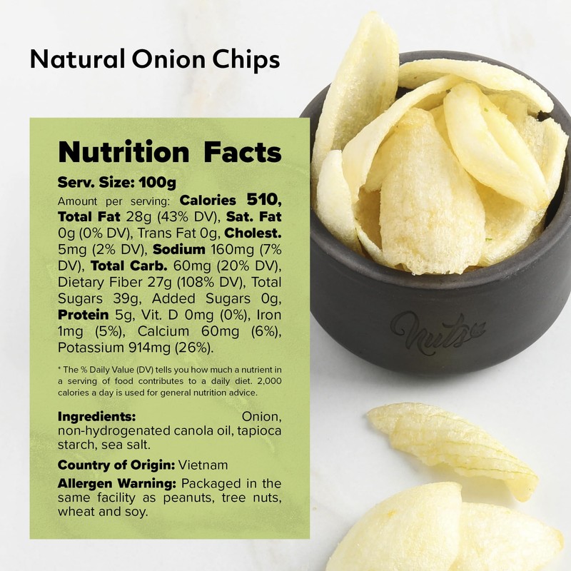 NUTS U.S. - Onion Chips | Sea-Salted | No Color