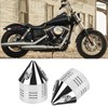 Motorcycle Axle Cover Chrome Thin Cut Nut Black Replacement Accessory(Electroplate)