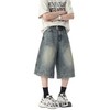 DOSLAVIDA Baggy Jorts Mens Denim Shorts Summer Jean Shorts Loose