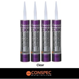Geocel Sealant 2300 CLEAR Caulk 4 TUBES Door Window Asphalt Metal Roof Repair