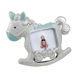 Photo frame rocking horse light blue MM35X4 cod.EL32156 cm 11.5 x 11 x 2h by Varotto & Co.