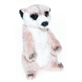 tachi Cuddly Toy Meerkat, Plush Toy Beige White Stuffed Toy Standing 14 cm