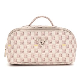 GUESS G Wave Large Cosmetic Travel Bag Blush Logo, Blush logo