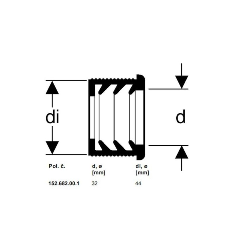 Geberit 362769001 Seal EPDM D 32 x 44 mm 152682001