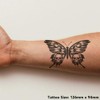 'Butterfly With Skull Wings' Temporary Tattoo - Water Resistant, Skin-Safe,