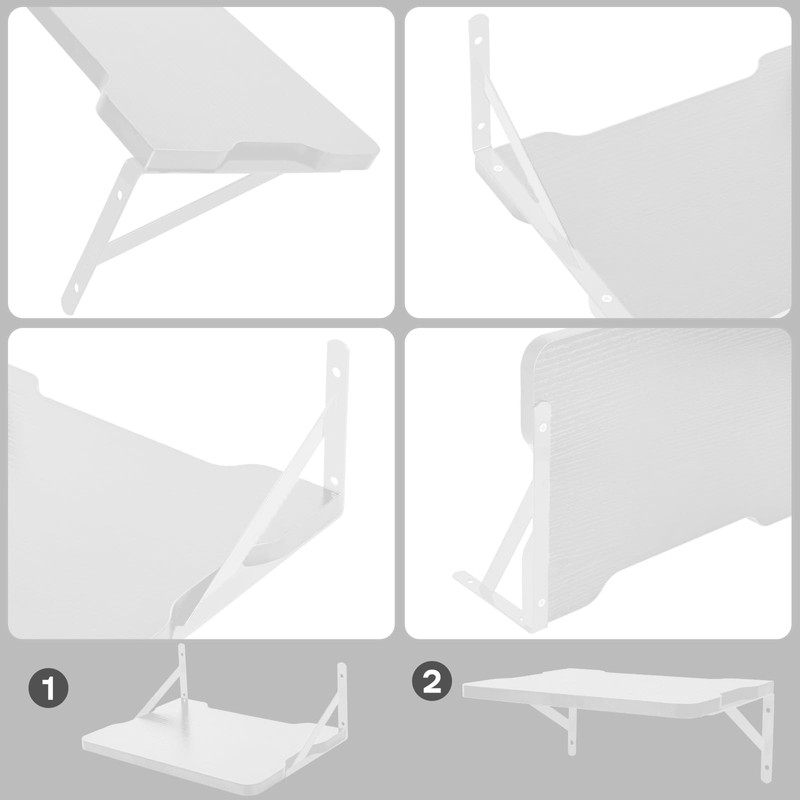 White Small Mini Projector Shelf/Projector Wall Mount Floating Shelf/Router Shelf/Modem