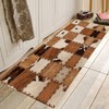 Cowhide Rug for Living Room Brown Runner Rug for Hallway