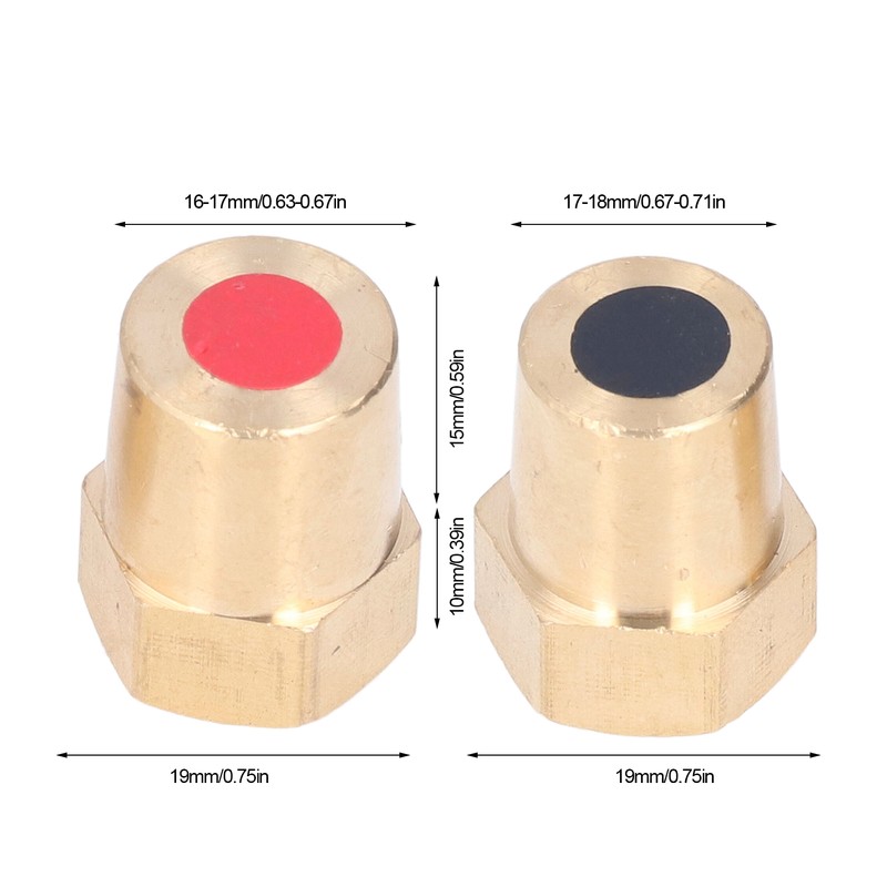 2pcs Battery Connector Revise M8 Brass Good Electrical Conductivity Pile