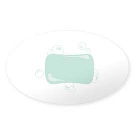 CafePress Soap Bar Sticker Sticker (Oval 50 pk)