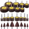 Abrasive Flap Wheel Sander,24 Pack 80 Grit 1/4" Shank Diameter
