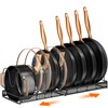 MUDEELA Pots and Pans Organizer Rack for under Cabinet, Expandable