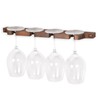 Rustic State Suvla Wall Mounted Wood Stemware Rack Hanging Shelf