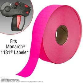 Fluorescent Pink Pricing Labels for Monarch 1131 Price Gun – 8 Rolls, 20,000 Pricemarking Labels