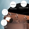 vsshe 14PCS 2Inch Screw-in Wall Hooks, Black Plastic Coated Cup