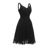 Dressever Summer Cocktail Dress V-Neck Adjustable Spaghetti Strap Chiffon Sundress