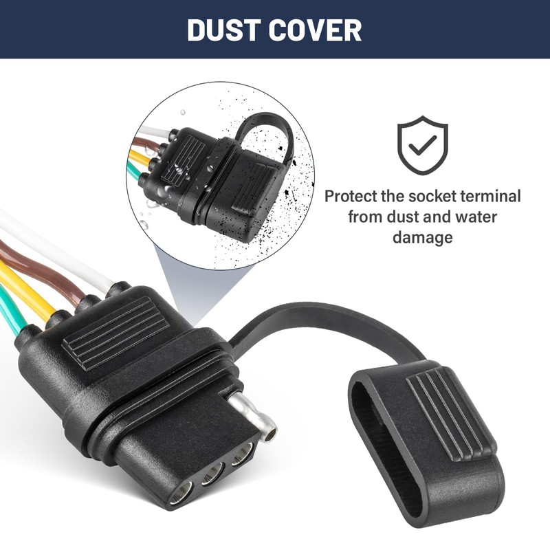 MECMO Trailer Wiring Harness for 2005-2010 Honda Odyssey 4-Way Flat