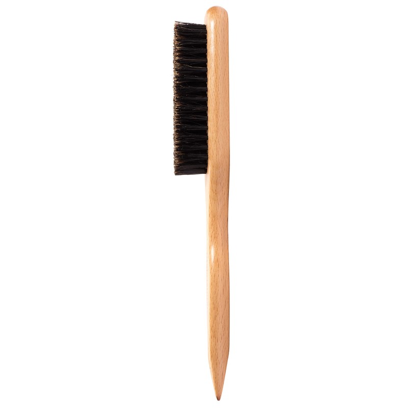 GranNaturals Boar Bristle Slick Back Hair Brush for Sleek Ponytail