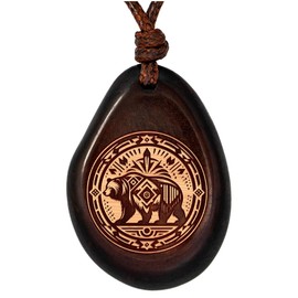 Amarumi Taguan nut necklace, Wood, 0