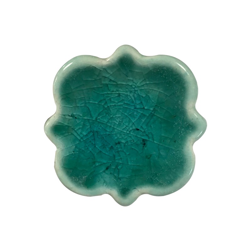 Jones Interiors Blue Glaze Set of 4 Drawer Knobs. Knobs