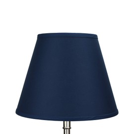 FenchelShades.com Lampshade 8" Top Diameter x 14" Bottom Diameter x 11" Slant Height with Washer (Spider) Attachment for Lamps with a Harp (Navy)