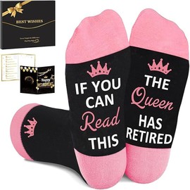 Retirement Gifts for Women, The Legend Has Retired Gift, Funny Socks for Women, Retirement Gifts for Her, Mom, Sister, Friends, Coworker