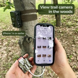 Cabor Trail Camera Viewer, Game Camera SD Card Reader for Hunters to View Images and Videos for iPhone 6S, SE, 7, 8, X, 11, 12, 13, 14 Series