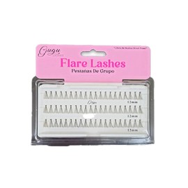 Kit de Pestañas Gugu Lashes, Pestañas de Grupo Flare, Pegamento Bond & Seal Kiki Lashes y Plumon Delineador Negro Ivy - El trio más viral! (12mm)