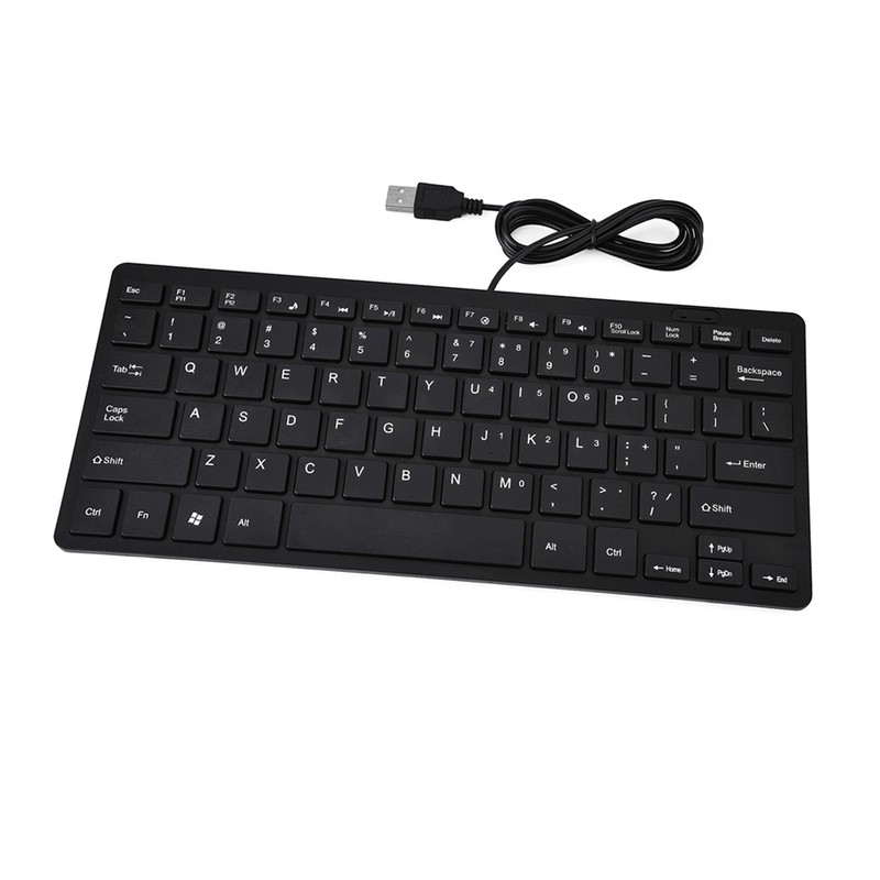 78 Keys Ultra Thin Mini USB Wired Keyboard for Desktop