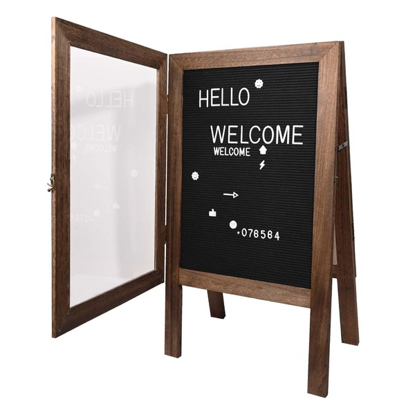 AIWFL Double-Sided Display Felt Letter Board with Changeable Letters and