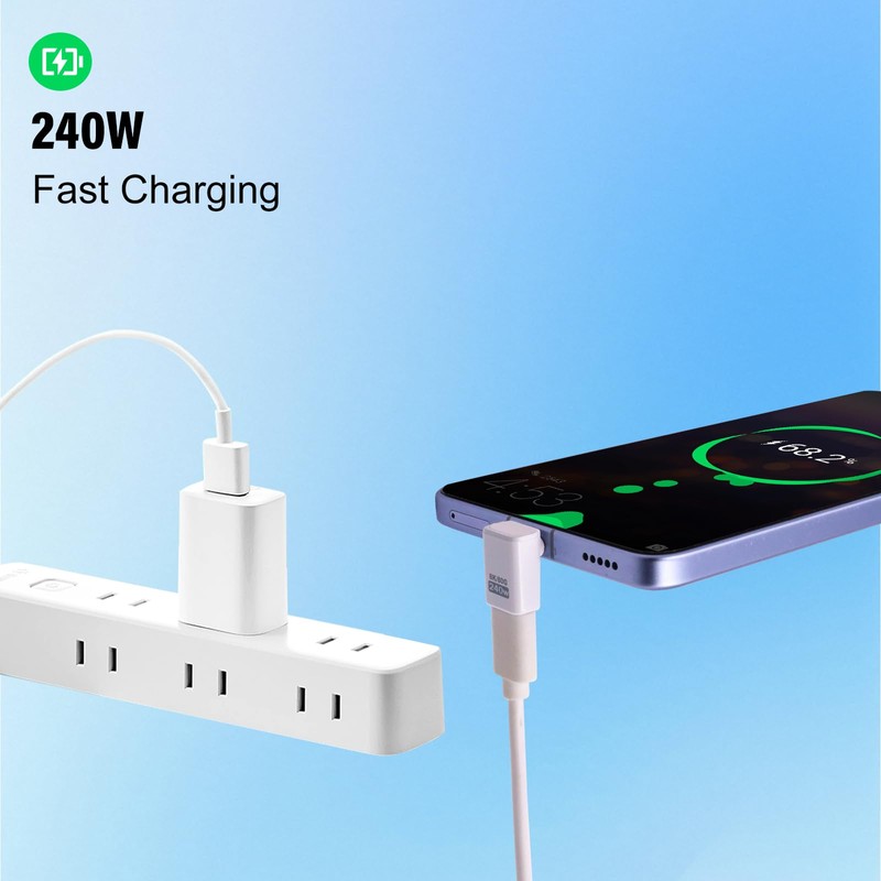 Danfetsoy 90 Degree USB C Adapter 80 Gbps, USB C