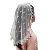 FANFAN Lace Church Veil Flower Girls Headcovering Bridal chapel veil