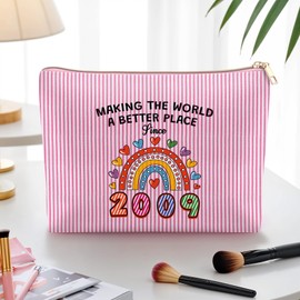 Sfodiary 16 Gifts for Daughter Makeup Bag 16th Birthday Gifts for Sister 16 Year Old Bday Presents Ideas for Her Cosmetic Bag Sixteen Presents for Niece Granddaughter Bestie 2009 Zipper Change Pouch