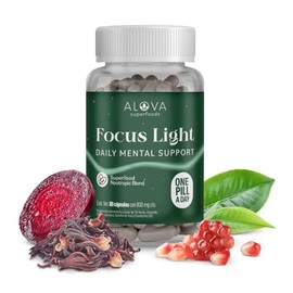 Alova | Té Verde con Matcha y Coenzima Q10, 60 Cápsulas Veganas | Nootrópico | Granada, Betabel, Jamaica y Semilla de Uva