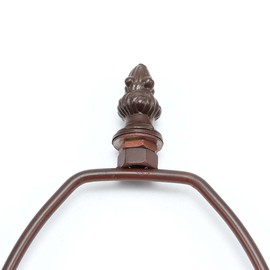 Bieye SS007 Lampshade Lamp Shade Support with Finial for Tiffany Style Stained Glass Table Lamp (Brown 7.5" High)