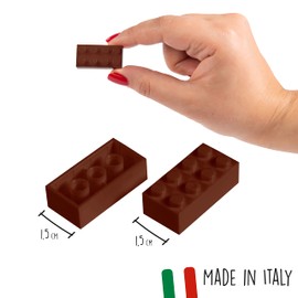 Simba 104114538 Blox, 40 Brown Building Blocks for Children from 3 Years, 8 Bricks, in Tin, High Quality, Fully Compatible with Many Other Manufacturers, Brown