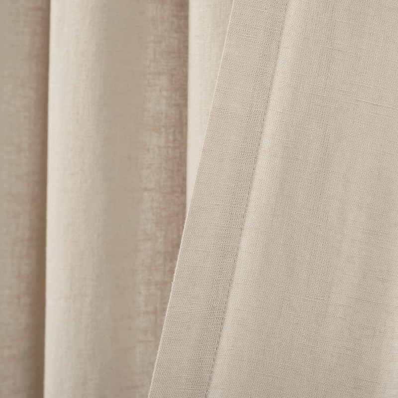 Lush Decor Belgian Flax Prewashed Linen Rich Cotton Blend Window