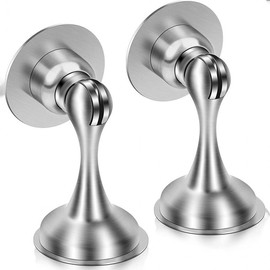 Magnetic No-Drill Door Stopper, Prevents Door Closing, Holds Door Open Magnetic Stopper - Rose (Type 3) 2ea