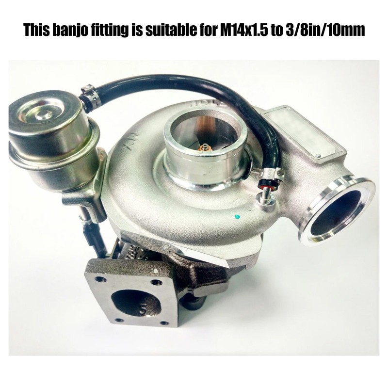 Turbocharger Water Coolant Banjo Fitting Bolt Set M14x1.5 to 3/8in