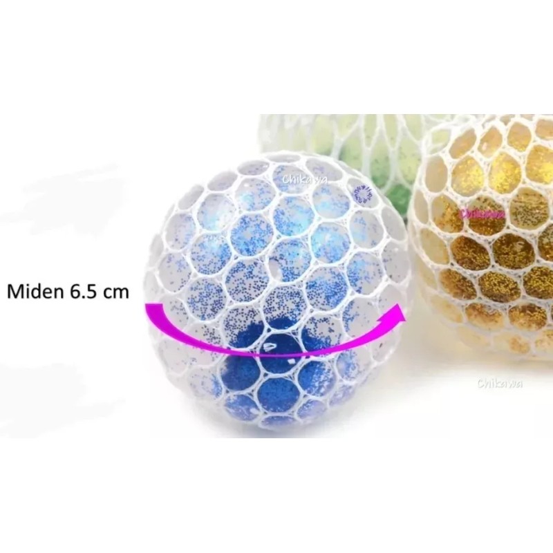 DAS 24 Pelotas Chica Antiestrés Squishy Glitter Hidrogel Fiesta