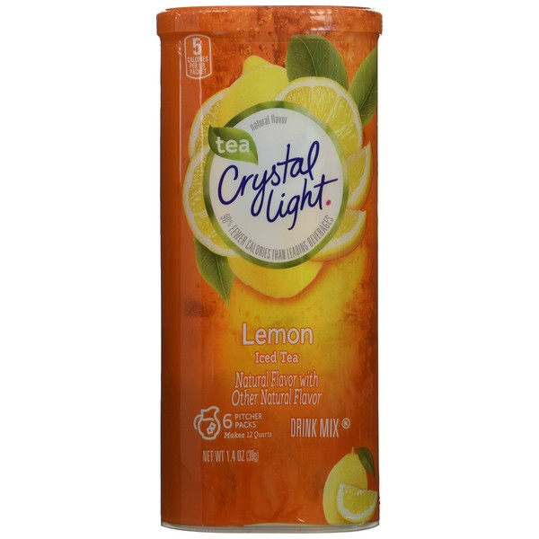 Crystal Light Iced Tea, With Lemon Flavoring 1.4-Ounce Unit (Pack of 6)