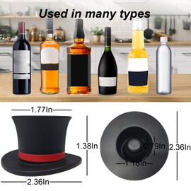 Hat Shaped Silicone Wine Bottle Stoppers – Funny Reusable Caps for Kitchen or Party