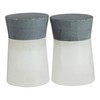 Premier Housewares MArble Salt and Pepper Set, Rounded, White/Grey -