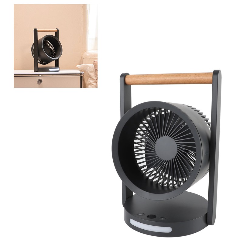 USB Desk Fan with Night Light 5 Speeds Quiet Portable