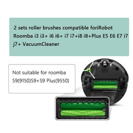 Replacement Parts Compatible for iRobot Roomba e5 e6 i1 i2 i3 i4 i5 i6 i7 i8 j5 j6 j7 j8 and all Plus i e j Series Vacuum Cleaner, 3 Set Rubber Brushes 3 HEPA Filters