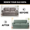 PrinceDeco T Cushion Loveseat Slipcover 3 Pieces Sofa Covers for