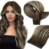 Full Shine Genius Weft Hair Extensions Human Hair Color Darkest